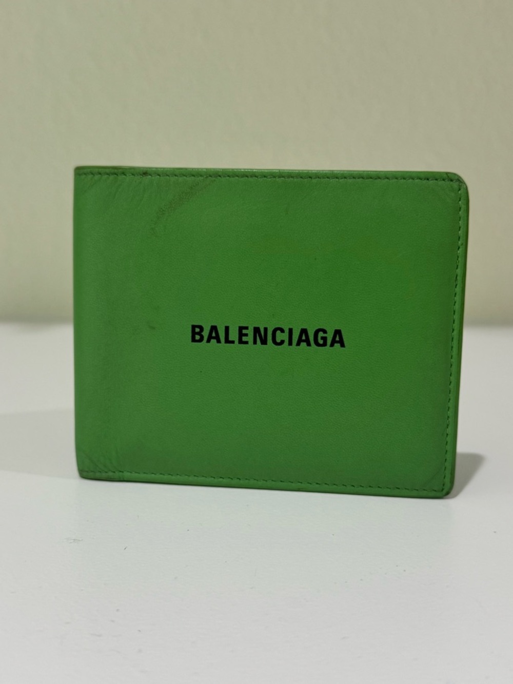 Balenciaga GREEN Bi-Fold Men’s Wallet - Picture 3 of 9